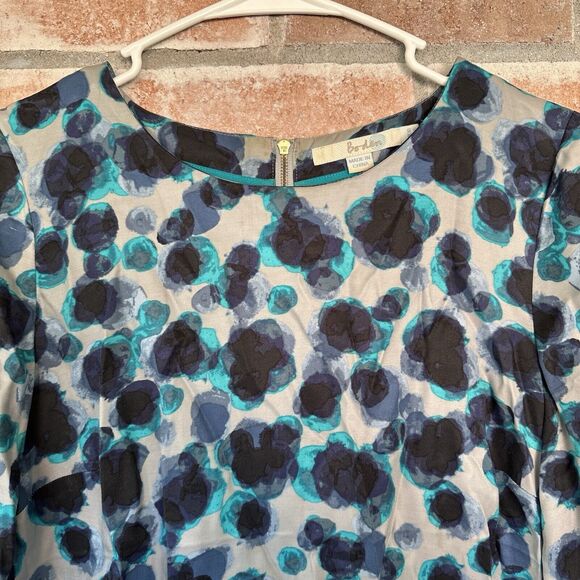 Boden Eliza Silk Blend Watercolor Print Blouse Blue Size 6 - Picture 2 of 9